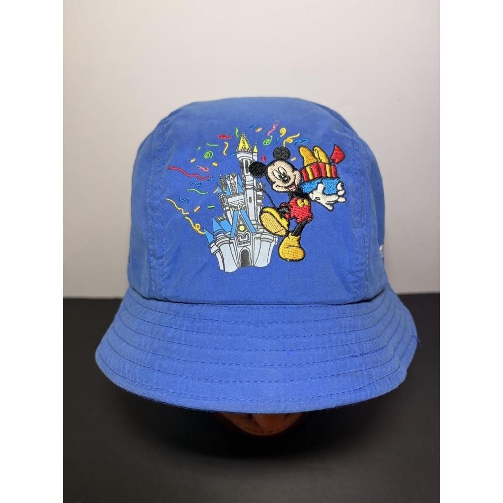Walt Disney World Kids Embroidered Hat Bucket Cap Blue 30th Anniversary, 2001